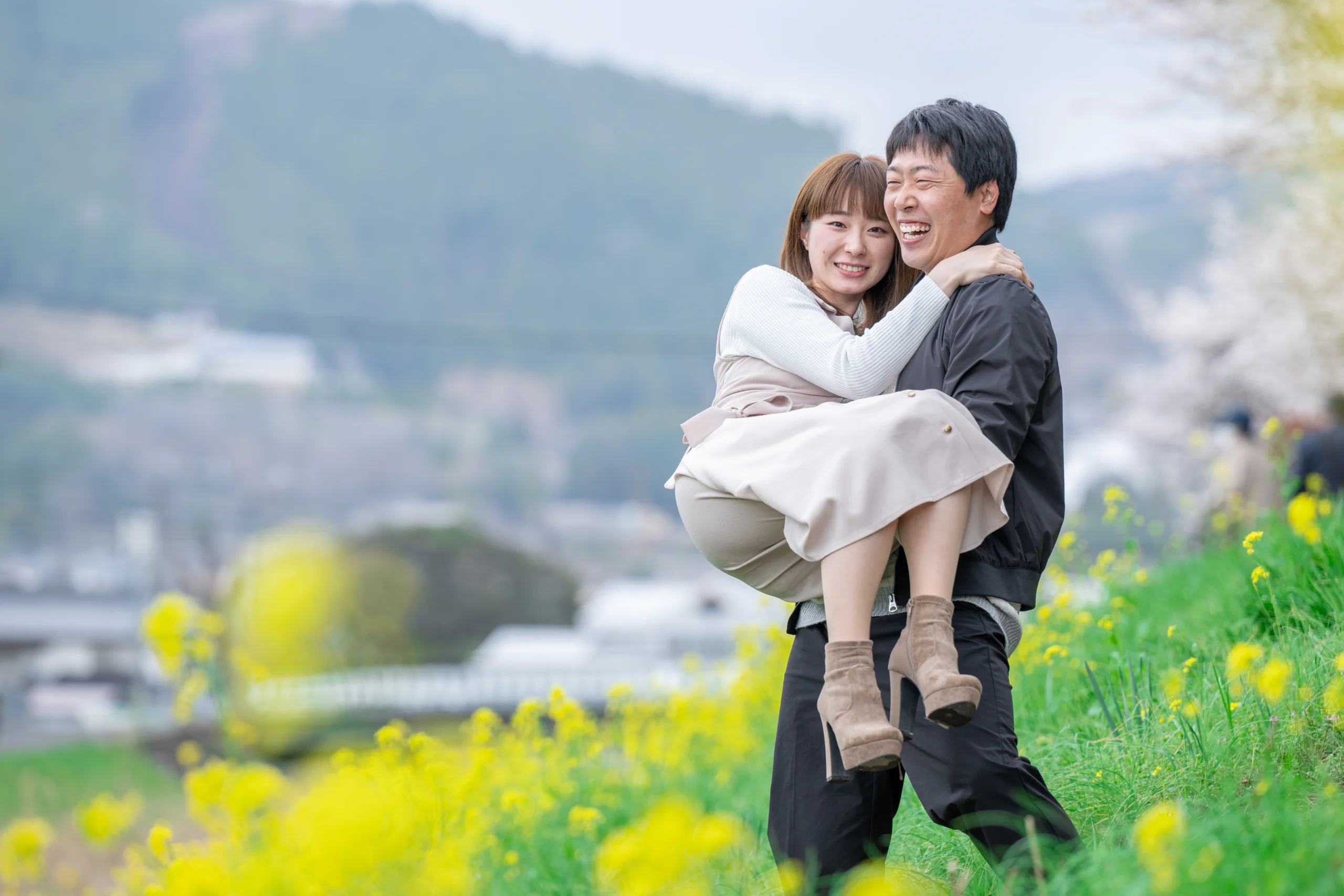大分 カップル 写真、旅行写真帯同撮影