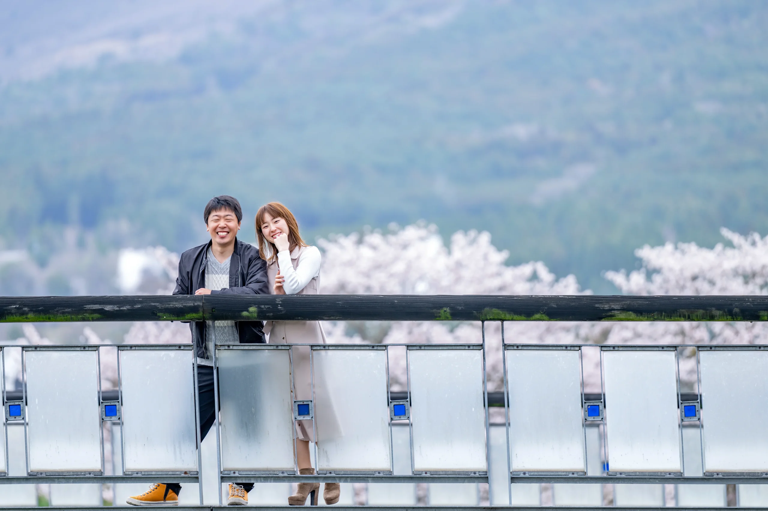 大分 カップル 写真、旅行写真帯同撮影