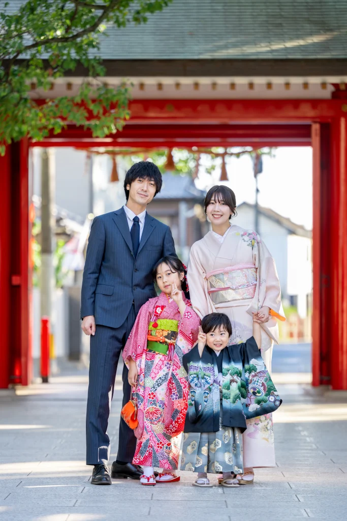 大分の春日神社での七五三撮影