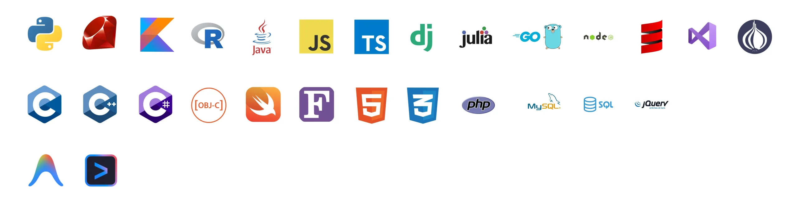 使用プログラム言語
