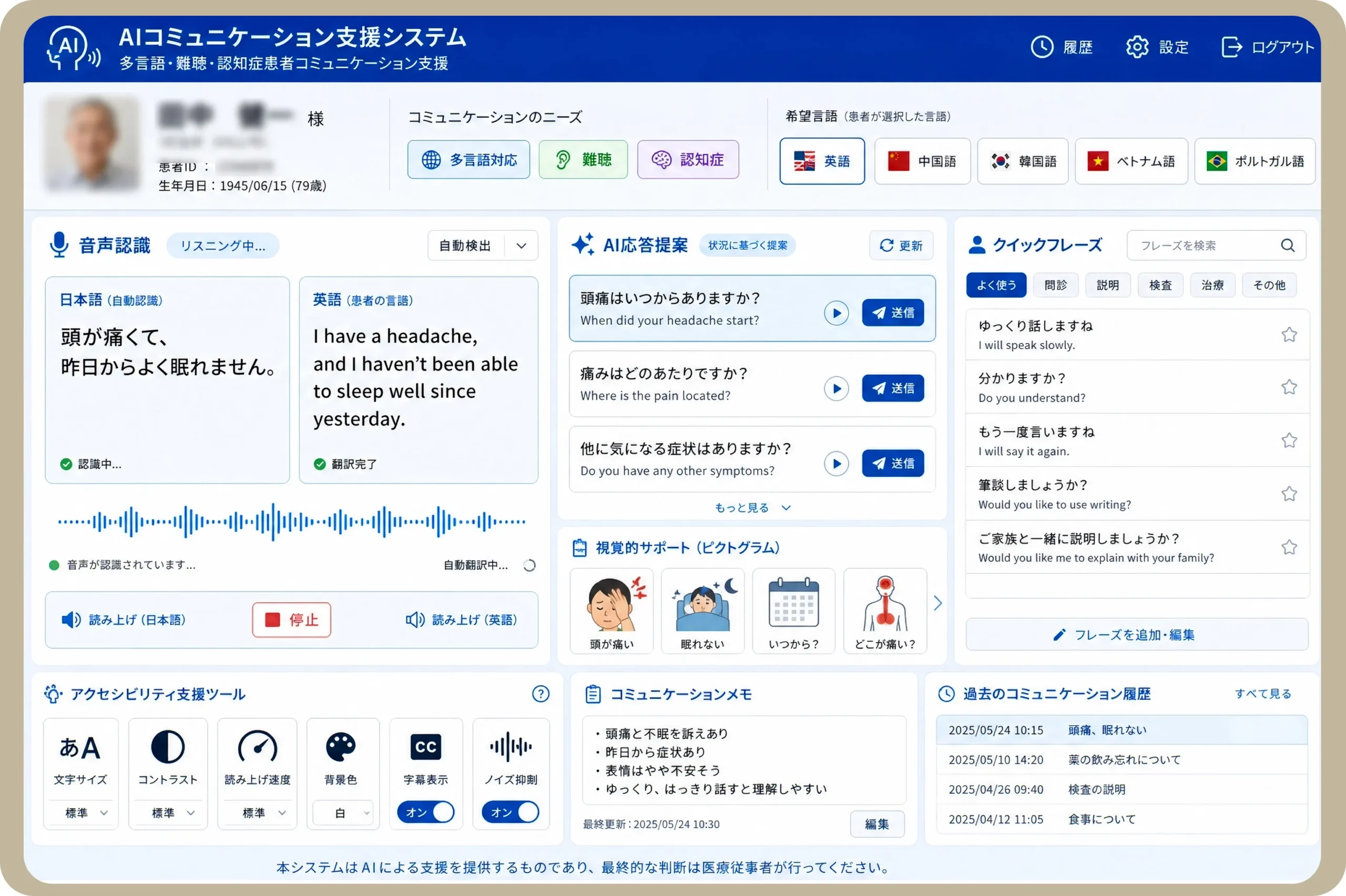 AIコミュニケーションシステム