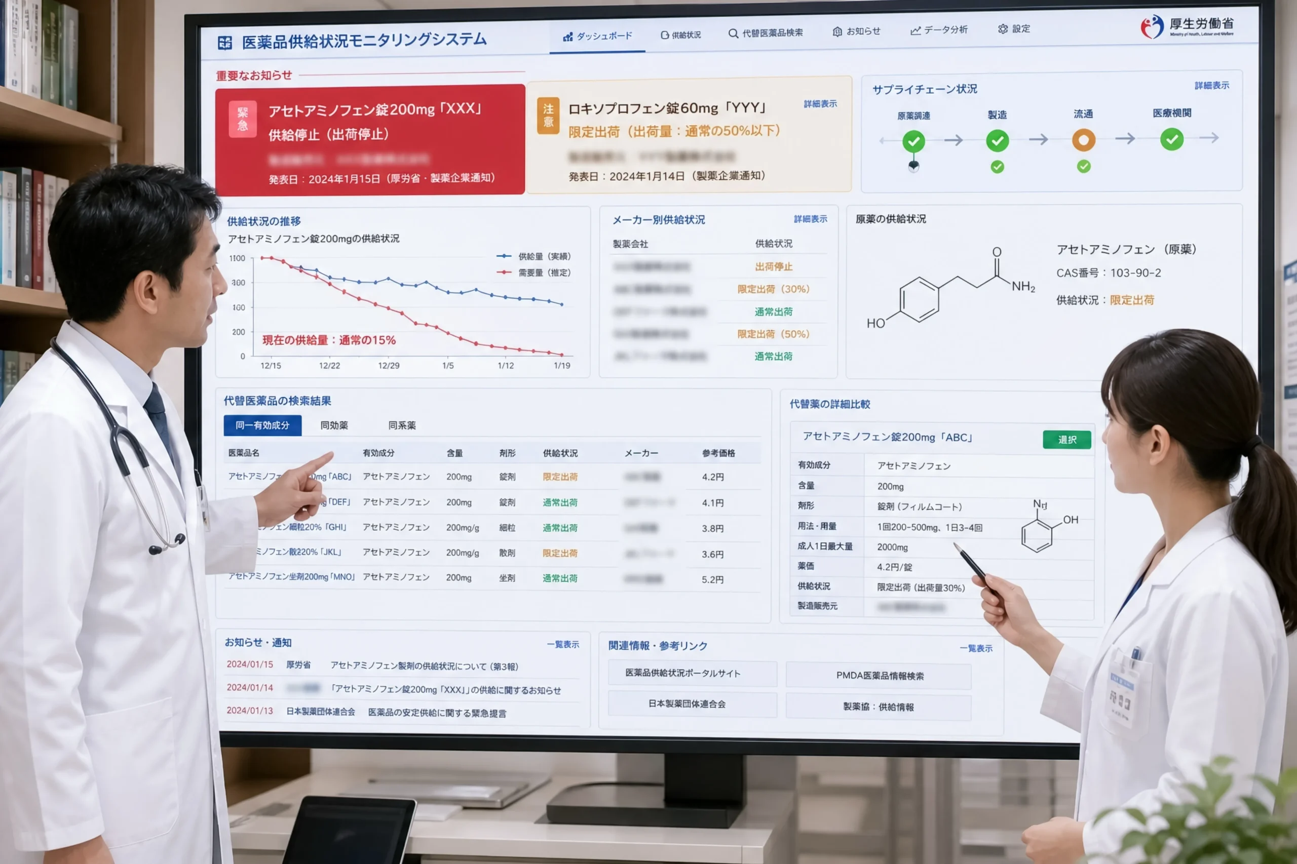 AI搭載 医薬品ネットワークサービス