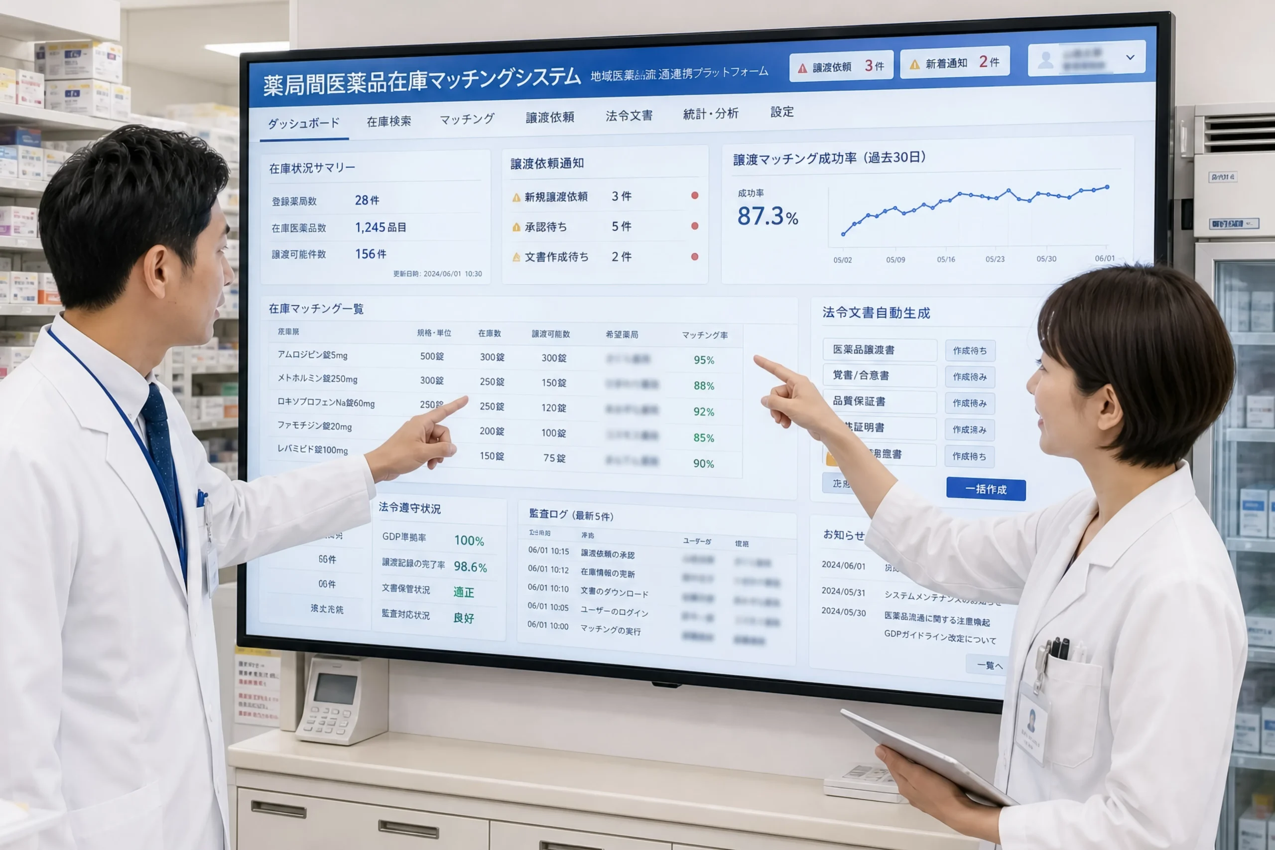AI搭載 医薬品ネットワークサービス