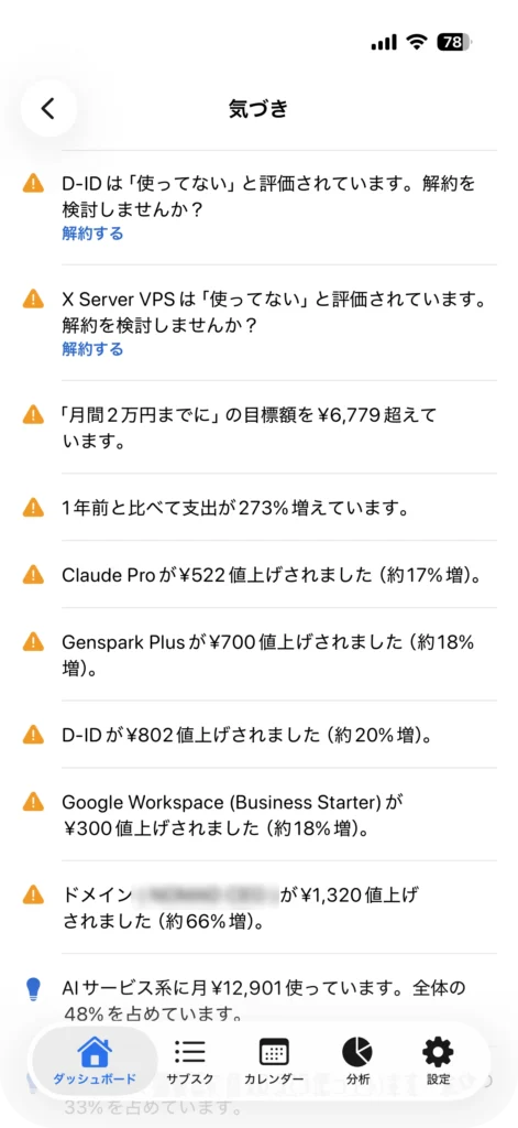 サブスク管理 iPhoneアプリ サブスクラップ
